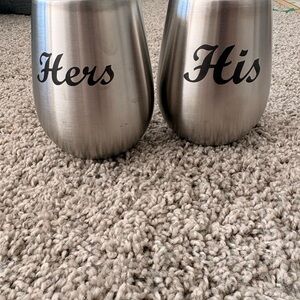 Yeti stainless Steel His and Hers Tumblers